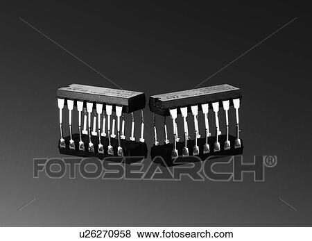 Stock Photo - Two computer chips. Fotosearch
