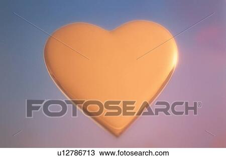 Stock Image - Bronze Love Heart. Fotosearch