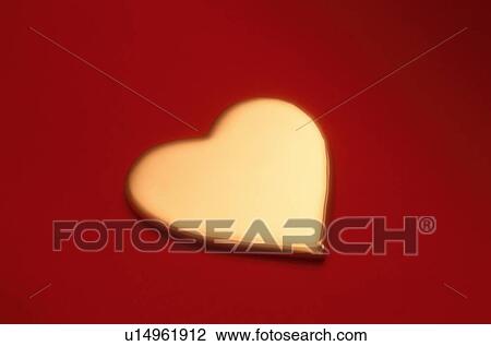 Stock Image - Golden Love Heart. Fotosearch