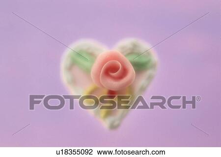 Heart Shaped Cake With Rose View Large Photo Image Stock Image - Heart Shaped Cake With Rose. Fotosearch