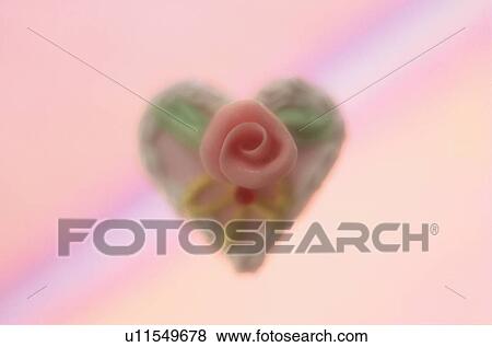 Heart Shaped Cake With Rose View Large Photo Image Stock Photo - Heart Shaped Cake With Rose. Fotosearch