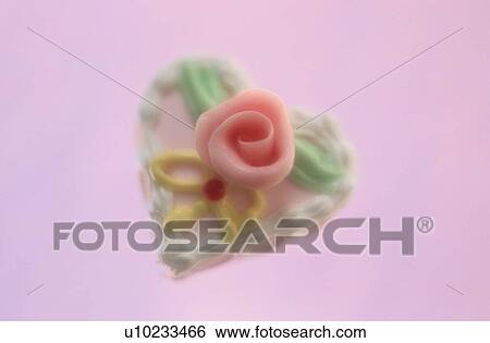 Heart Shaped Cake With Rose View Large Photo Image Stock Photograph - Heart Shaped Cake With Rose. Fotosearch