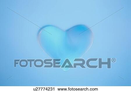 Stock Image - Love Heart In Blue. Fotosearch