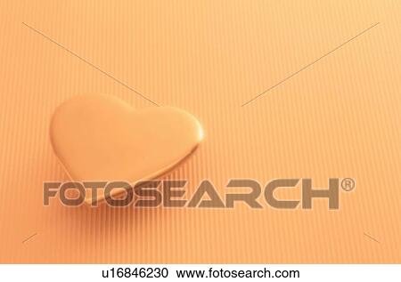 Stock Image - Love Heart In Orange. Fotosearch