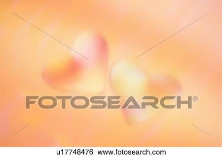 Stock Photograph - Pair Of Love Hearts. Fotosearch