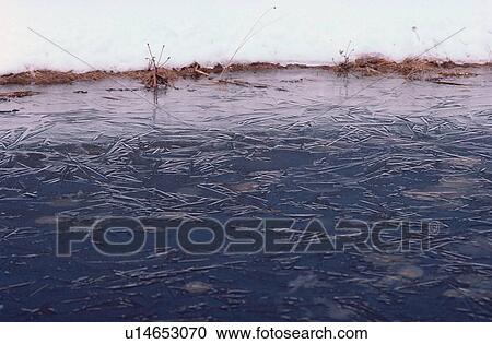 Frozen Water Surface Near Snow View Large Photo Image Stock Image - Frozen Water Surface Near Snow. Fotosearch