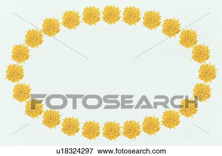 Stock Photo - The Oval Frame Of Flower. Fotosearch
