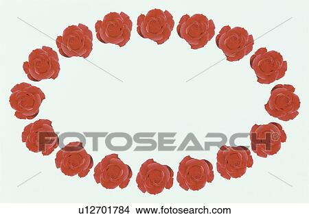 Picture - The Oval Frame Of Rose. Fotosearch