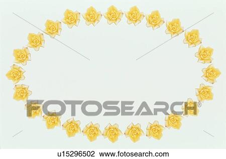 Stock Image - The Oval Frame Of Rose. Fotosearch