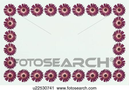 Stock Image - The Square Frame Of A Red Flower. Fotosearch