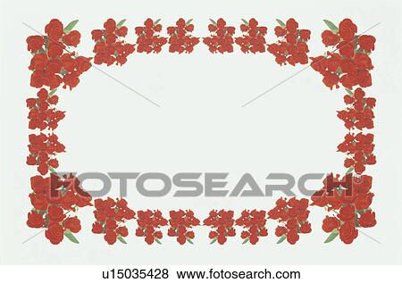 Stock Photo - The Square Frame Of Roses. Fotosearch