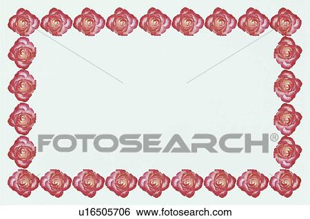 Stock Photograph - The Square Frame Of Roses. Fotosearch