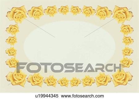 Stock Photography - The Square Frame Of Roses. Fotosearch