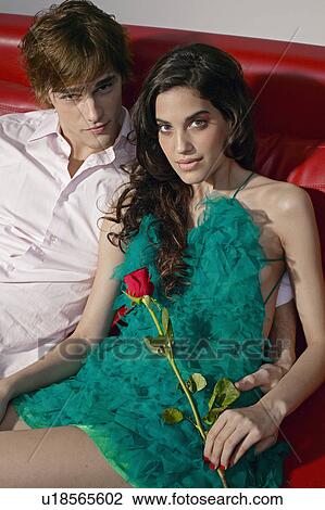 Young Couple with Rose View Large Photo Image Stock Image - Young Couple with Rose. Fotosearch