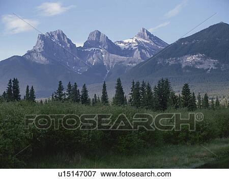 Stock Photo - Three Sisters Mountain, Canada. Fotosearch