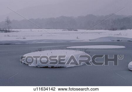 Frozen Pond Near Snowy Fields View Large Photo Image Stock Image - Frozen Pond Near Snowy Fields. Fotosearch