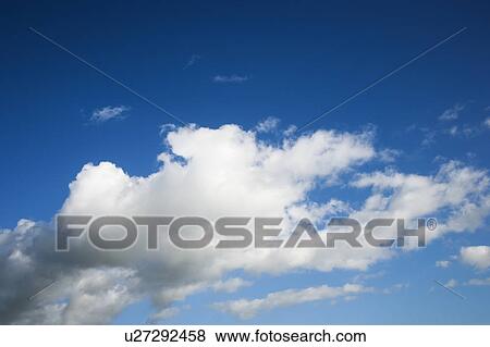 Cumulus cloud formation in blue sky View Large Photo Image Stock Photo - Cumulus cloud formation in blue sky. Fotosearch