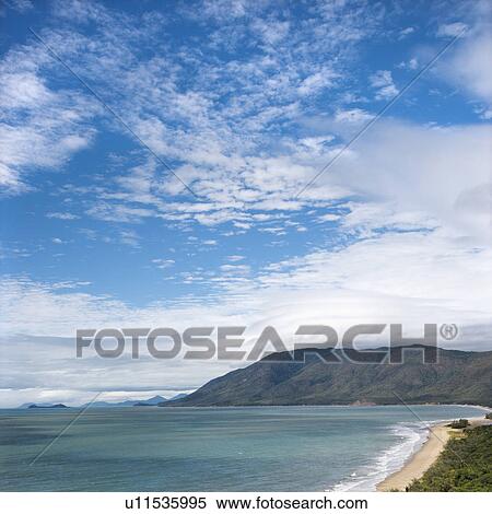 Queensland Rex Lookout with mountains in background under blue sky with clouds View Large Photo Image Stock Photography - Queensland Rex Lookout with mountains in background under blue sky with clouds. Fotosearch
