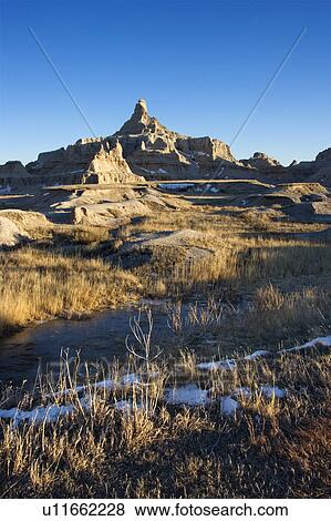 Stock Photo - Landscape in Badlands National Park, South Dakota. Fotosearch