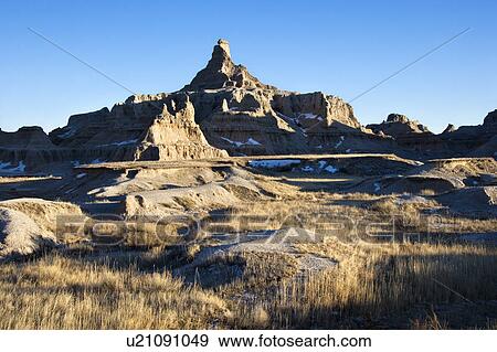 Landscape in Badlands National Park, South Dakota. View Large Photo Image Stock Photo - Landscape in Badlands National Park, South Dakota.. Fotosearch
