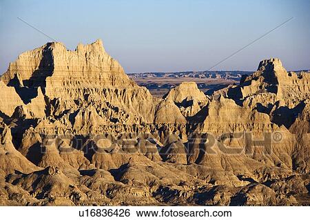 Stock Photograph - Landscape in Badlands National Park, South Dakota. Fotosearch