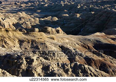 Overview of landscape in Badlands National Park, South Dakota View Large Photo Image Stock Photography - Overview of landscape in Badlands National Park, South Dakota. Fotosearch