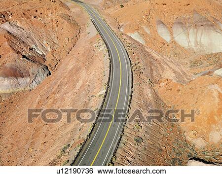 Scenic highway through desert landscape of Utah View Large Photo Image Stock Photograph - Scenic highway through desert landscape of Utah. Fotosearch