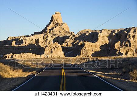 Scenic roadway in Badlands National Park, South Dakota View Large Photo Image Stock Image - Scenic roadway in Badlands National Park, South Dakota. Fotosearch