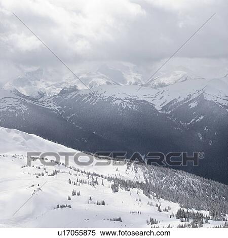 Scenic shot of mountain peaks in Whistler, Canada View Large Photo Image Stock Photography - Scenic shot of mountain peaks in Whistler, Canada. Fotosearch