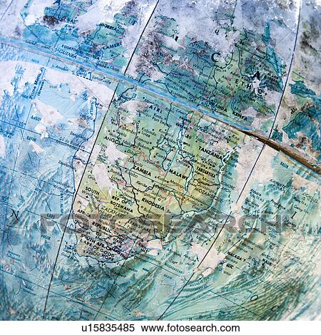 Old cracked and weathered globe focusing on Africa. View Large Photo Image Stock Photography - Old cracked and weathered globe focusing on Africa.. Fotosearch