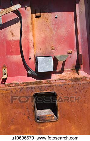 Side of old rusty machinery View Large Photo Image Stock Photo - Side of old rusty machinery. Fotosearch