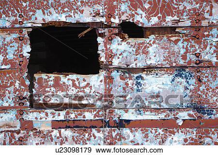 Side of wall with hole and peeling paint. View Large Photo Image Stock Photo - Side of wall with hole and peeling paint.. Fotosearch