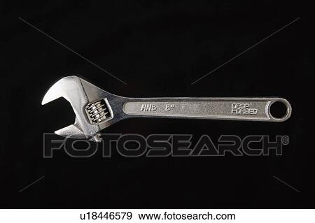 Adjustable metal wrench View Large Photo Image Stock Photo - Adjustable metal wrench. Fotosearch