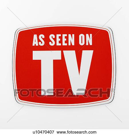 Stock Photo - As seen on TV sign. Fotosearch