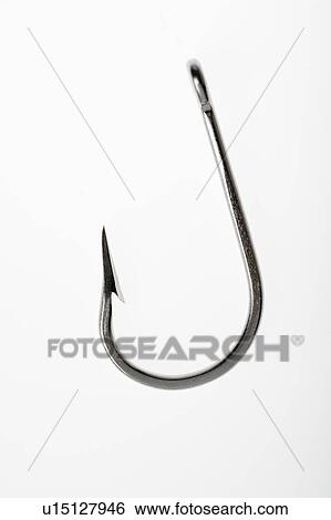 Stock Photograph - Barbed fishing hook against. Fotosearch