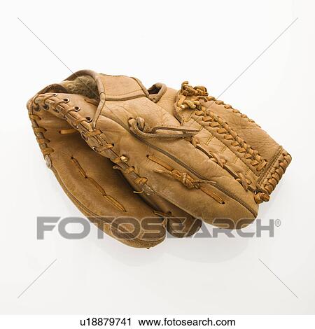 Stock Image - Baseball glove on white.. Fotosearch