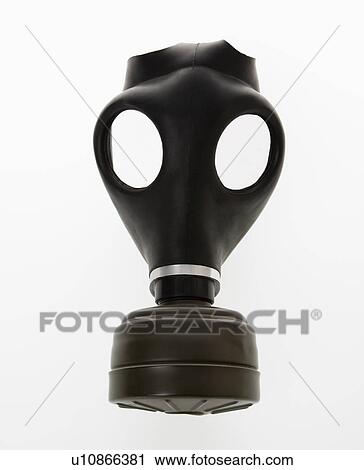 Stock Image - Black gas mask. Fotosearch