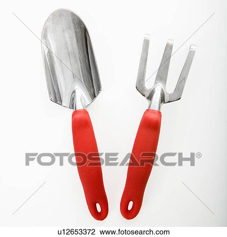 Hand held spade and gardening fork. View Large Photo Image Stock Image - Hand held spade and gardening fork.. Fotosearch
