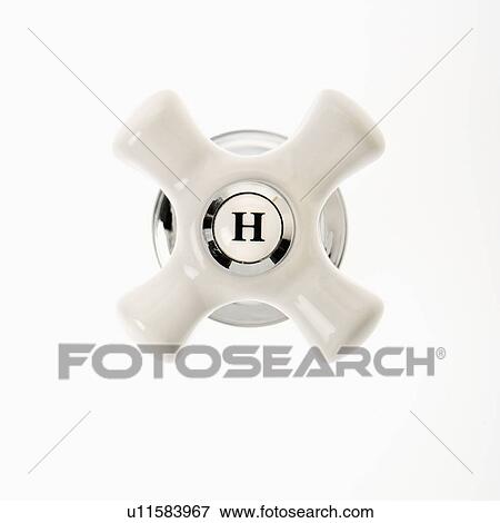 Hot faucet handle against View Large Photo Image Stock Photo - Hot faucet handle against. Fotosearch