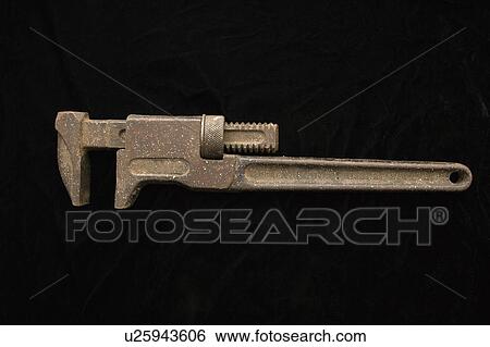 Stock Photograph - Metal pipe wrench. Fotosearch