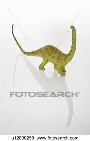 Stock Photo - Plastic toy Apatosaurus dinosaur.. Fotosearch