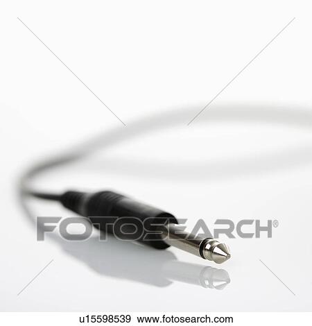 Stock Photo - Mono audio plug on cord. Fotosearch