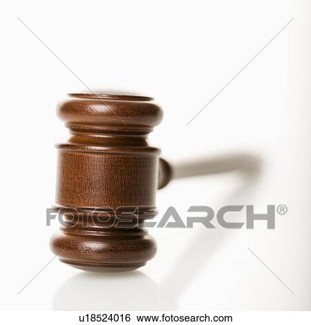 Stock Photograph - Selective focus of wooden gavel. Fotosearch