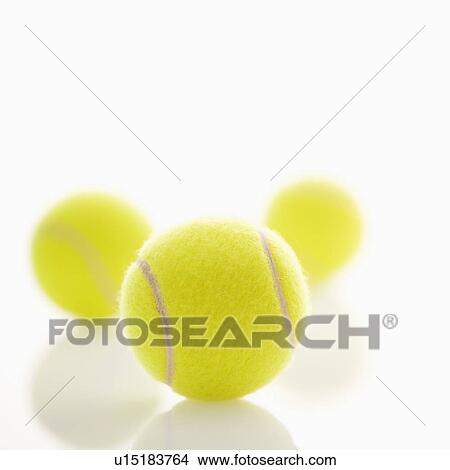 Picture - Three tennis balls. Fotosearch