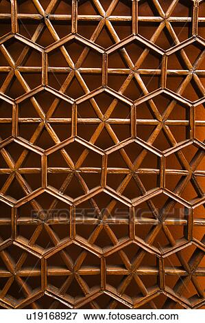 Stock Photo - Asian interior wooden design.. Fotosearch