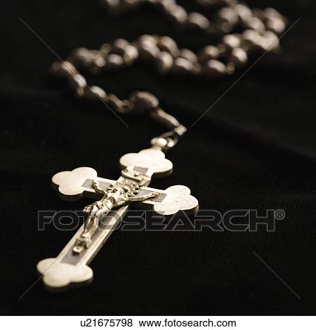 Christian rosary beads with crucifix View Large Photo Image Stock Photo - Christian rosary beads with crucifix . Fotosearch
