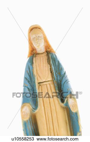 Virgin Mary statue with hands held out against white background. View Large Photo Image Stock Image - Virgin Mary statue with hands held out against white background.. Fotosearch