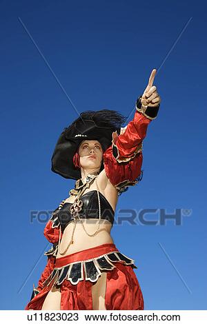 Young adult female dressed in pirate costume. View Large Photo Image Stock Image - Young adult female dressed in pirate costume.. Fotosearch