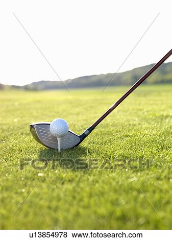 Driver and goof ball on tee View Large Photo Image Stock Photo - Driver and goof ball on tee. Fotosearch