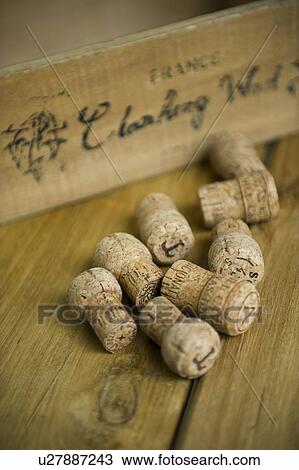 Corks and wooden box View Large Photo Image Stock Image - Corks and wooden box. Fotosearch
